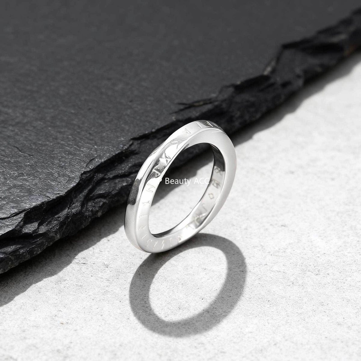 G관 - 스테인리스 스틸 바이킹 룬 문자 뫼비우스 반지 [RC-999] 25.12-2