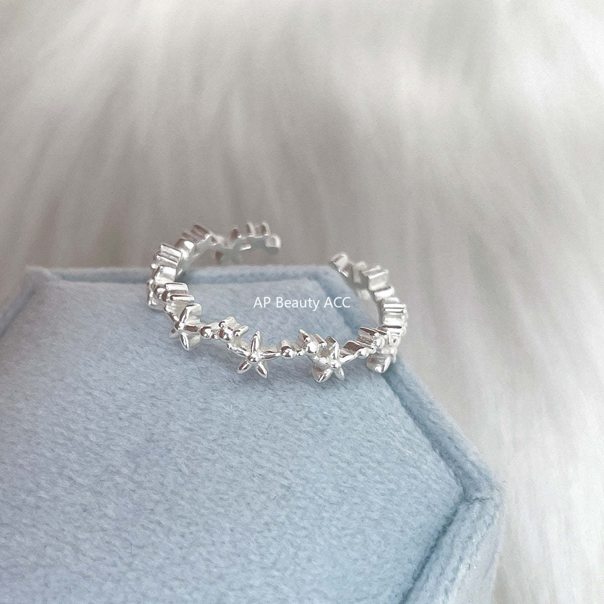 A관 - 925 실버 오각별 디자인 오픈형 반지 [JZ-0710] 25.09-4