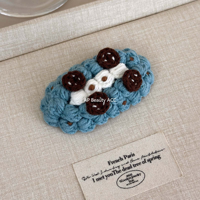 E관 - 핸드메이드 코바늘 니트 과일 디자인 헤어핀 [27629] 25.11-1