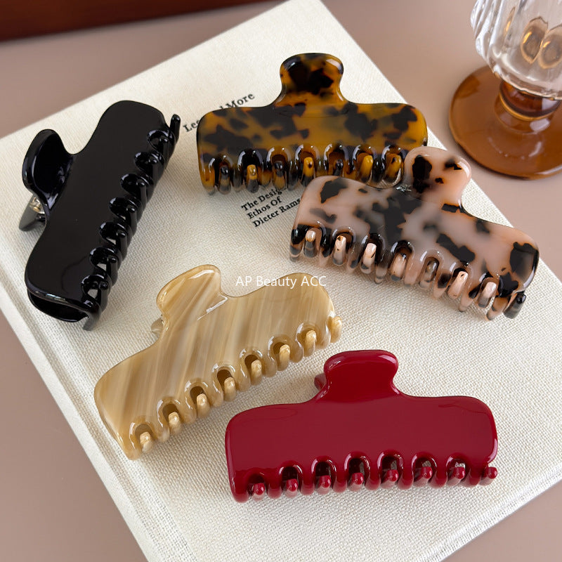 E관 - 컬러 아세테이트 올림머리 대형 집게핀 [27550] 25.10-1