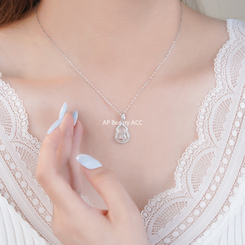 B관 - 999 실버 호리병 대나무잎 펜던트 목걸이 [YC1838N_1] 25.10-1