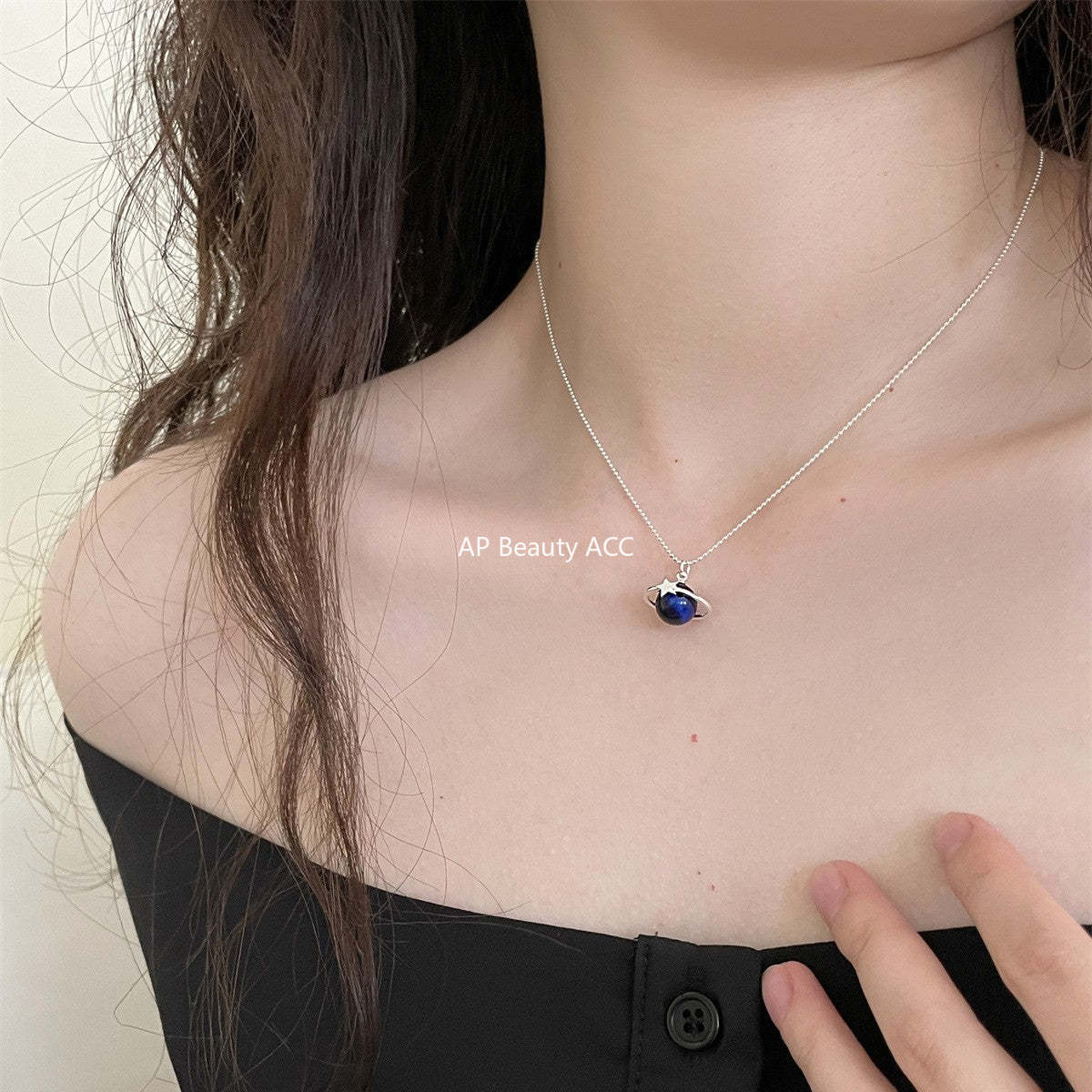 A관 - 925 실버 행성 별 천연석 펜던트 목걸이 [XL-1208] 25.09-4