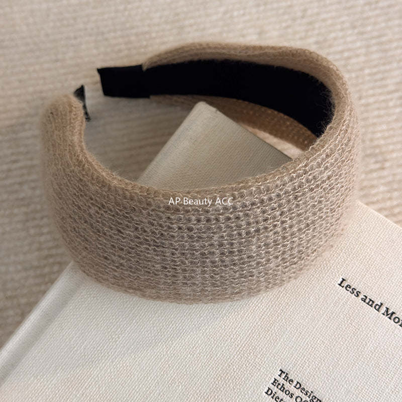 E관 - 니트 소재 볼륨 와이드 머리띠 [27794] 25.12-3