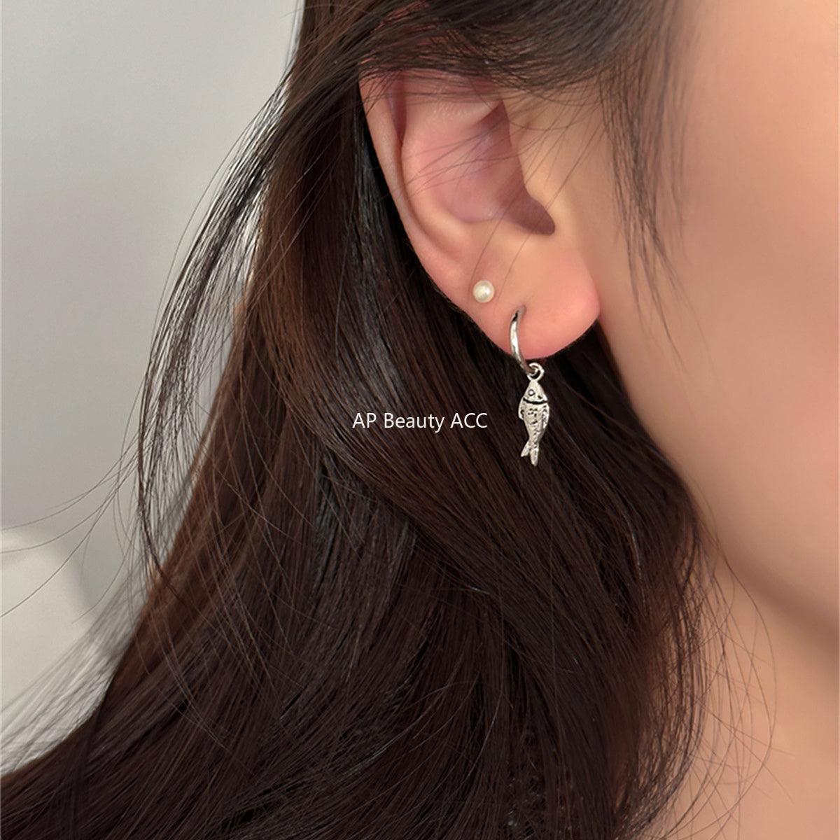 A관 - 925 은침 비대칭 잉어 새해 귀걸이 [EH-2585] 24.01-2