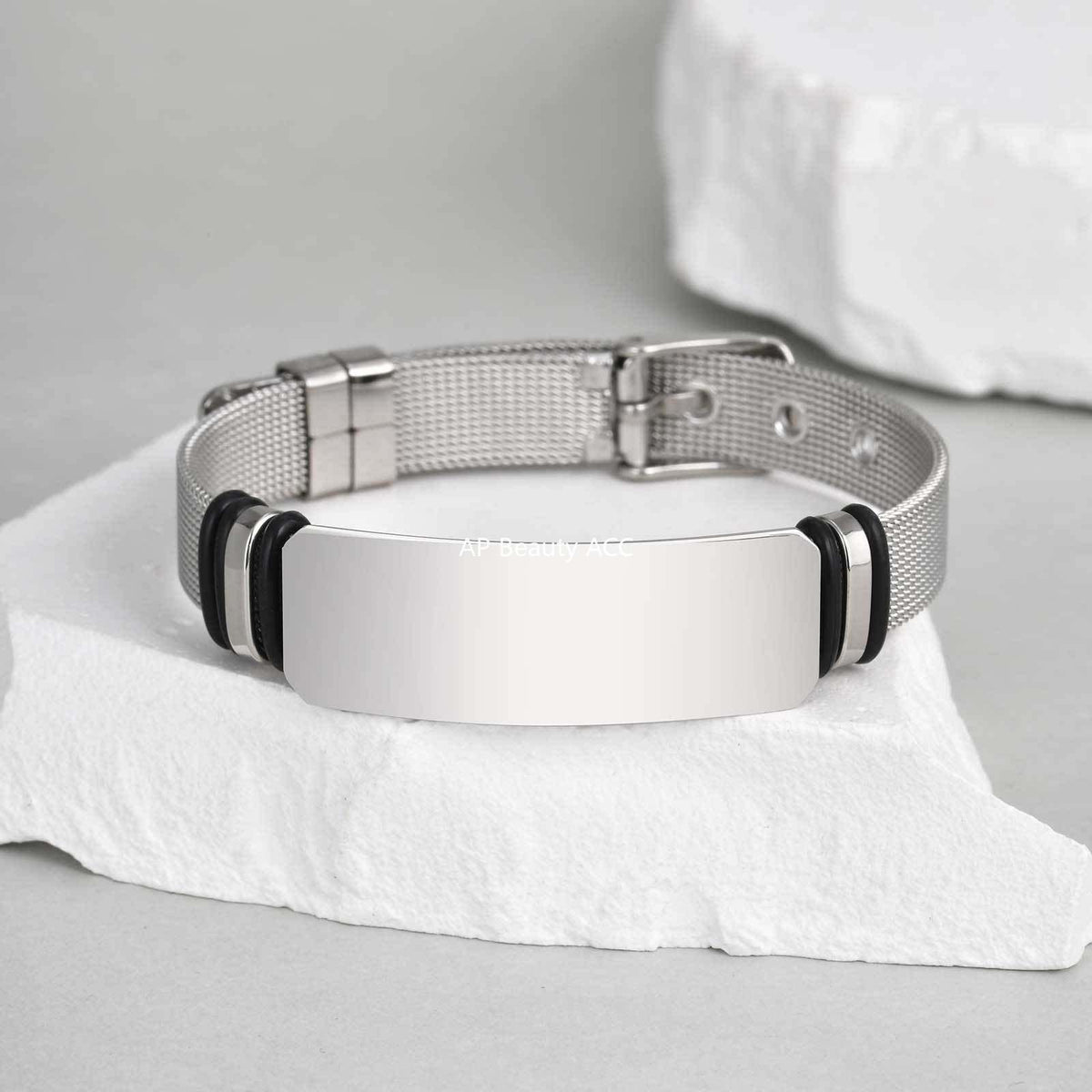 G관 - 무광 플레이트 스테인리스 스틸 시계 팔찌 [BR-2794] 25.12-2