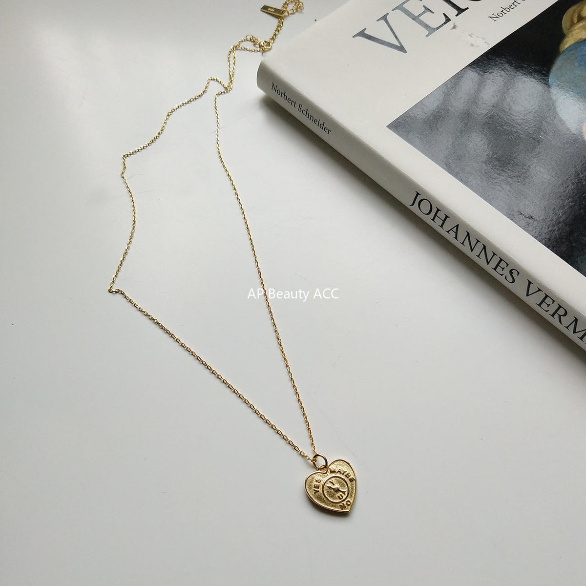 F관 - 925 실버 하트 카드 펜던트 목걸이 [B377-B378] 25.10-3