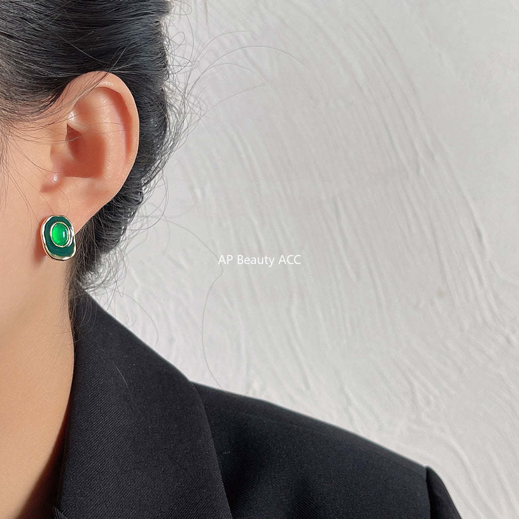 C관 - 프렌치 고급스러운 불규칙한 은침 귀걸이 [143] 24.04-1