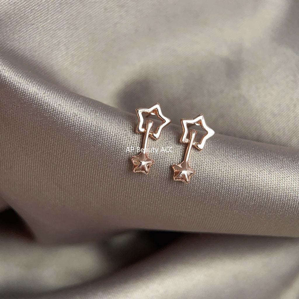 C관 - 미니 로즈 골드 유성 귀걸이 귀여운 귀걸이 [3866] 24.04-3