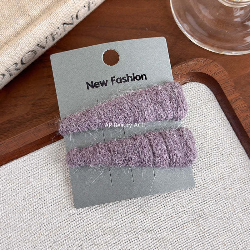 E관 - 가을겨울 컬러 털실 삼각형 헤어핀 [27652] 25.11-4