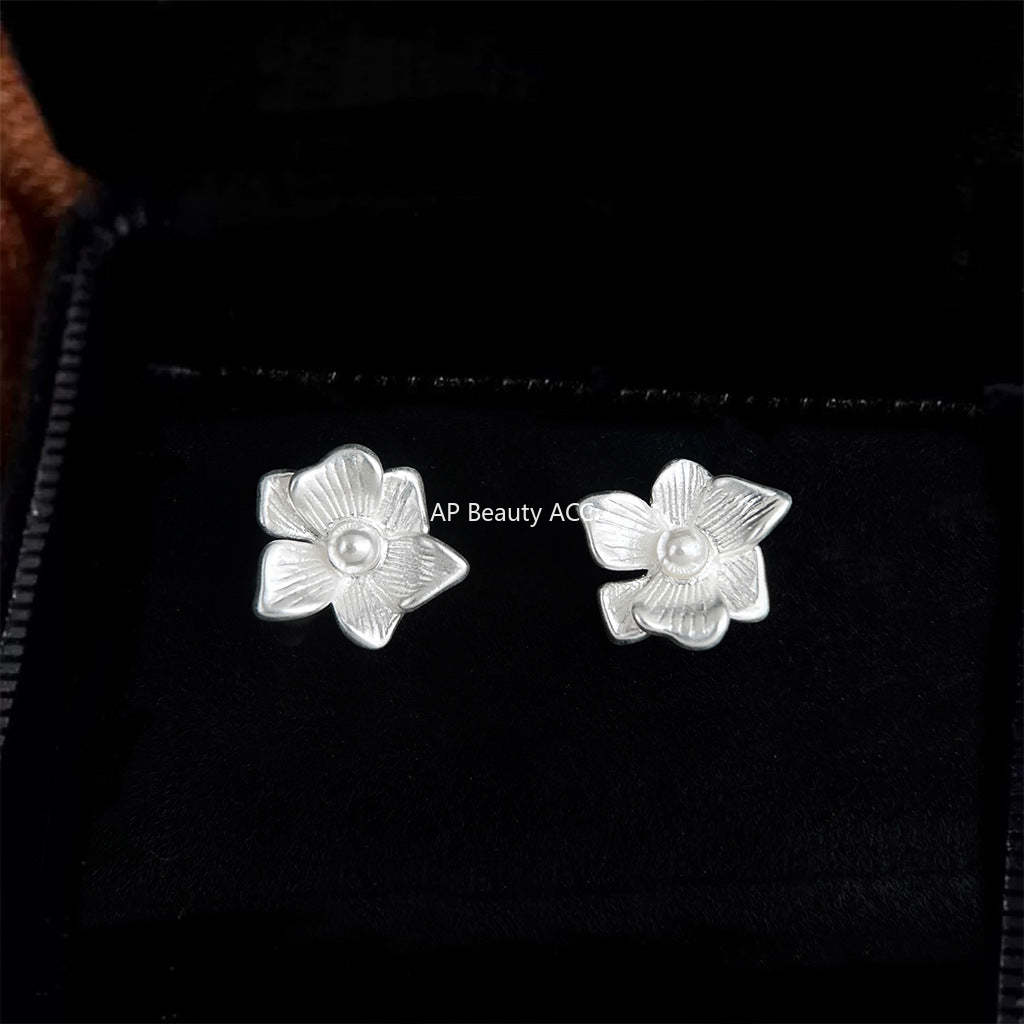 C관 - 플라워 진주 925 은침 귀걸이 [5760] 25.03-4