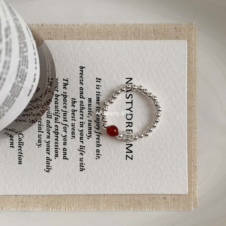 A관 - 아게이트 칼세도니 담수진주 비즈 925실버 반지 [RA] 25.11-4