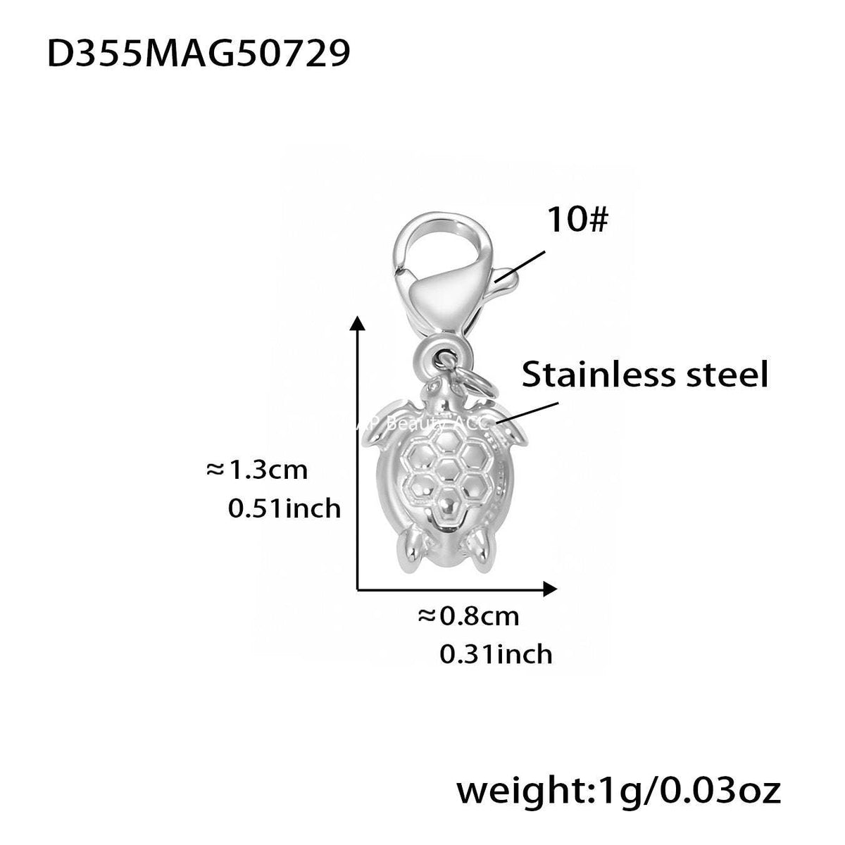D관 - 고래 화살 하트 펜던트 DIY 스테인리스 스틸 목걸이 [P1077] 25.08-2