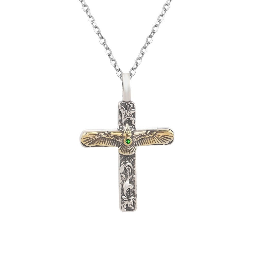 G관 - 독수리 디자인 십자가 펜던트 목걸이 [X1200] 25.10-2