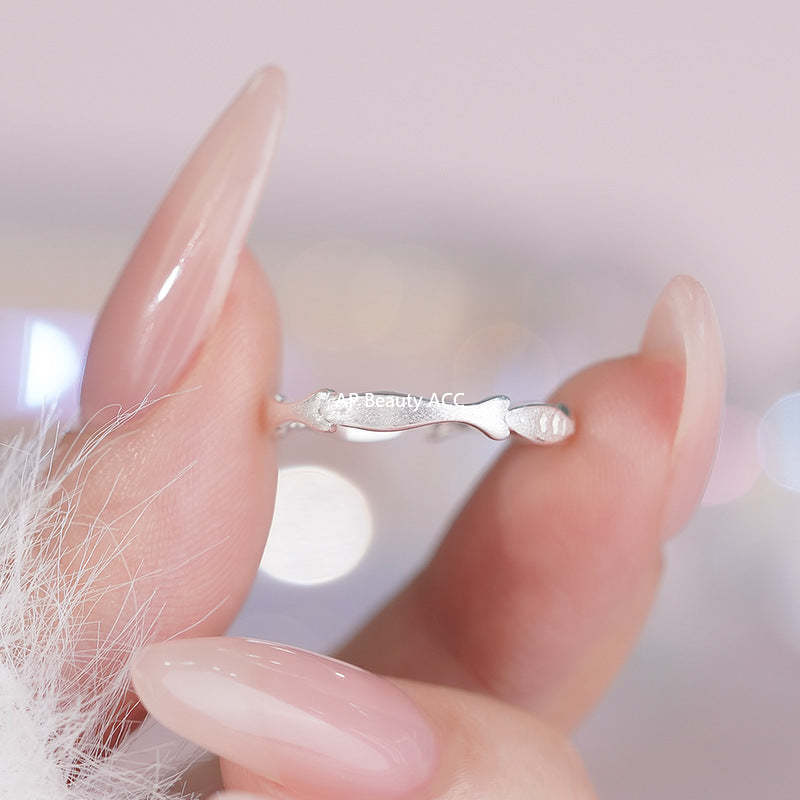 B관 - 999 실버 물고기 디자인 오픈형 반지 [YC4161R_1] 25.10-4