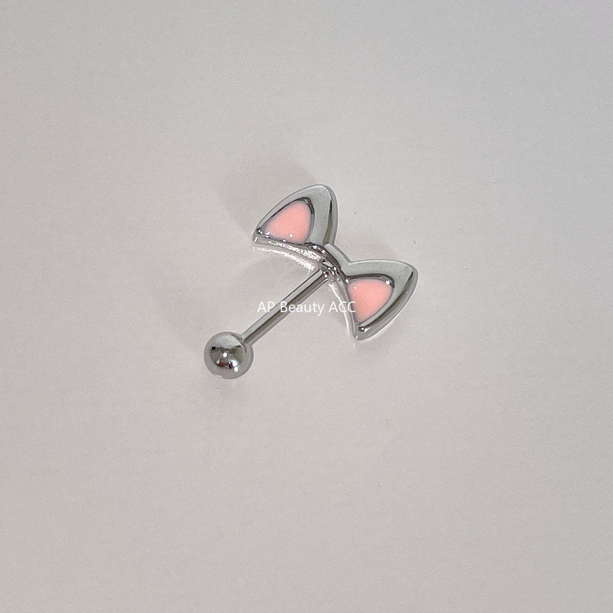 A관 - 고양이 귀 큐빅 티타늄 스틸 피어싱 귀걸이 [EH-4297] 25.12-1