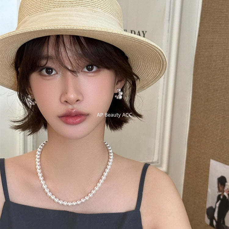 A관 - 진주 C형 디자인 대형 스터드 귀걸이 [EH-4110] 25.10-5