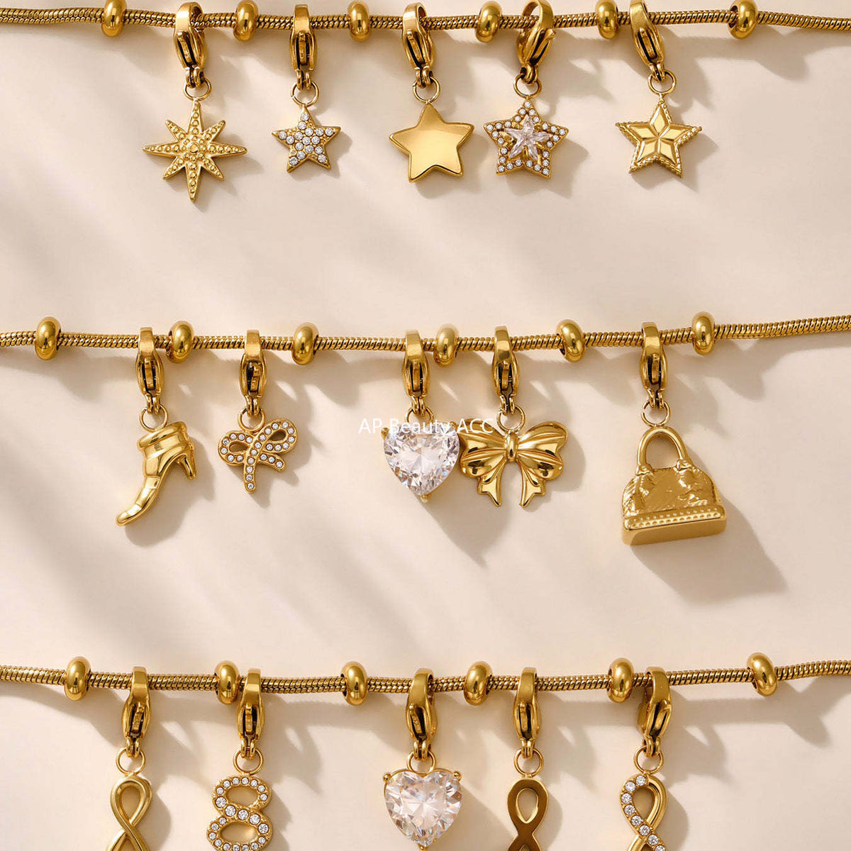 D관 - 스테인리스 스틸 DIY 다중 펜던트 팔찌 목걸이 [E670] 25.09-4