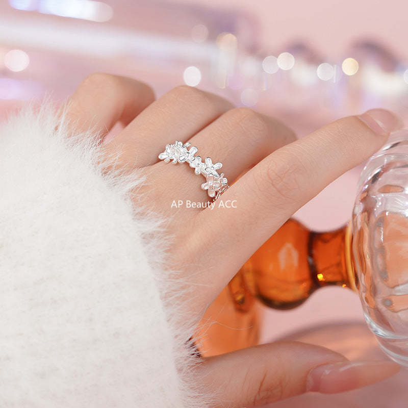 B관 - 999 실버 플라워 디자인 오픈형 반지 [YC3087R_1] 25.11-3