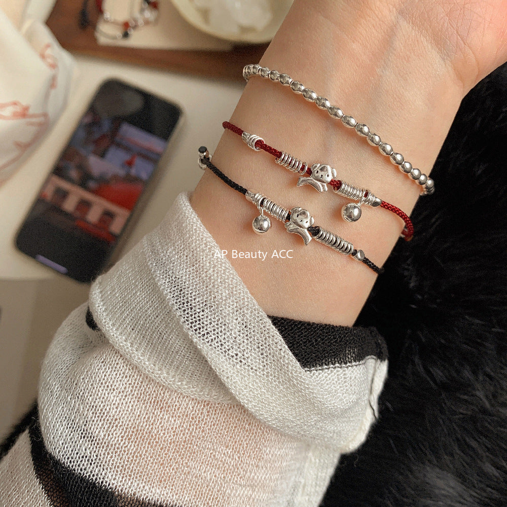 A관 - 925 실버 강아지 코끼리 펜던트 스트랩 팔찌 [1603-1605-1606] 25.11-2