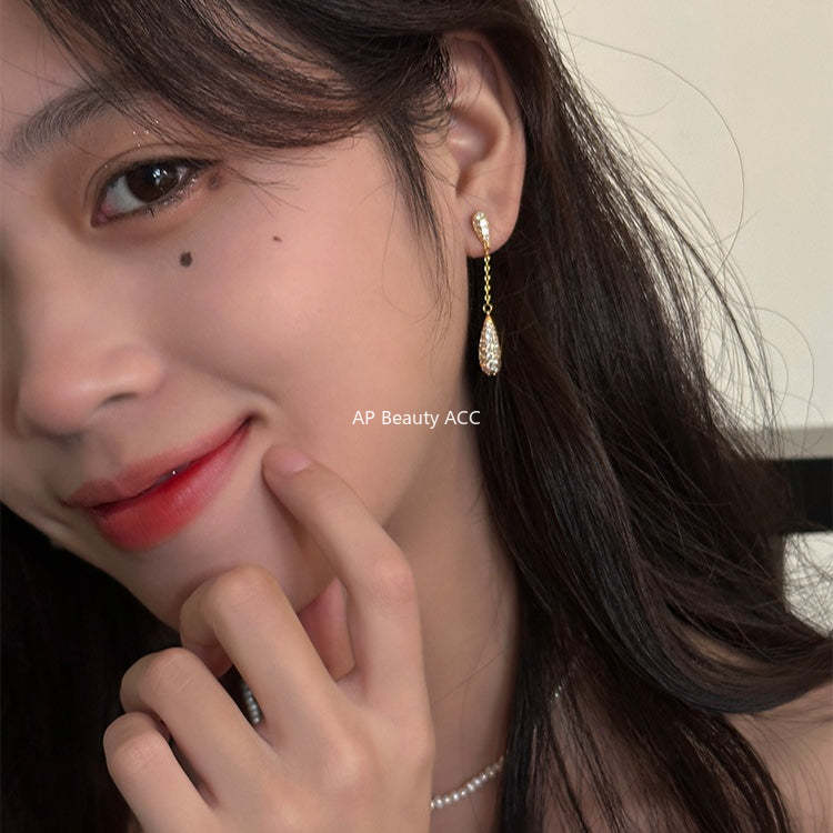 A관 - 롱 태슬 물방울 디자인 925 은침 귀걸이 [EH-2450-SJ] 25.12-1