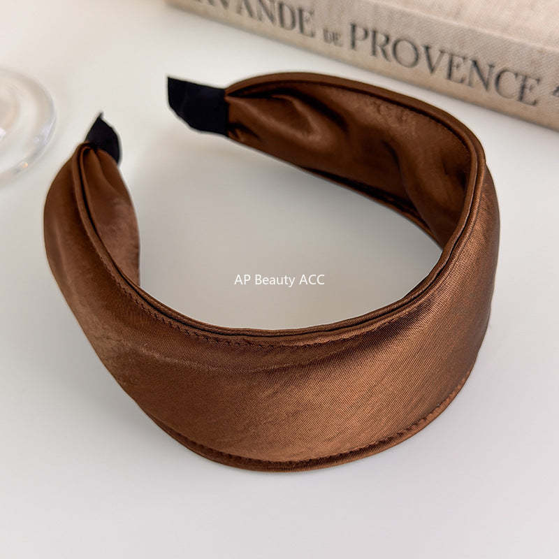 E관 - 새틴 패브릭 와이드 머리띠 [27515] 25.09-4