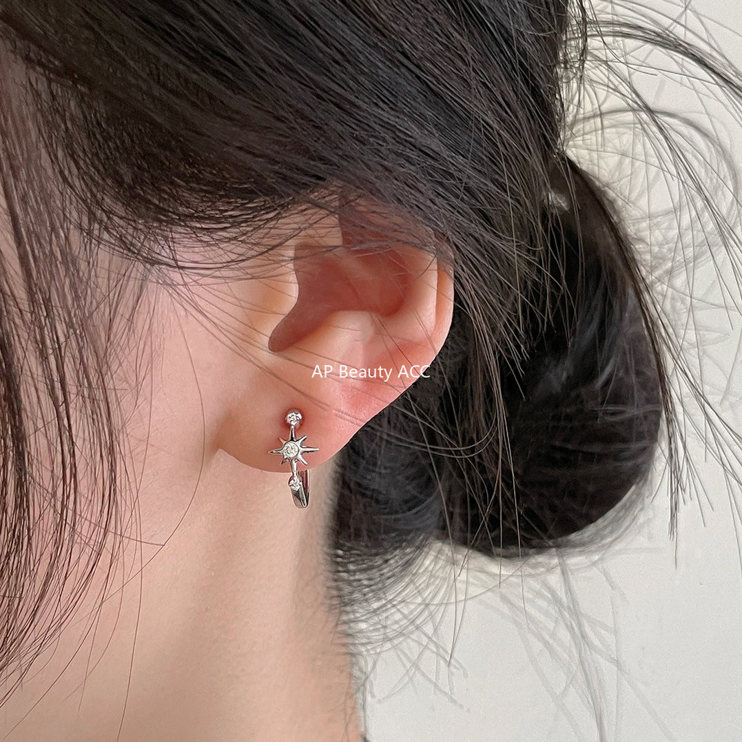 A관 - 비대칭 육각별 비대칭 귀찌 귀걸이 [EJ-16] 25.10-1