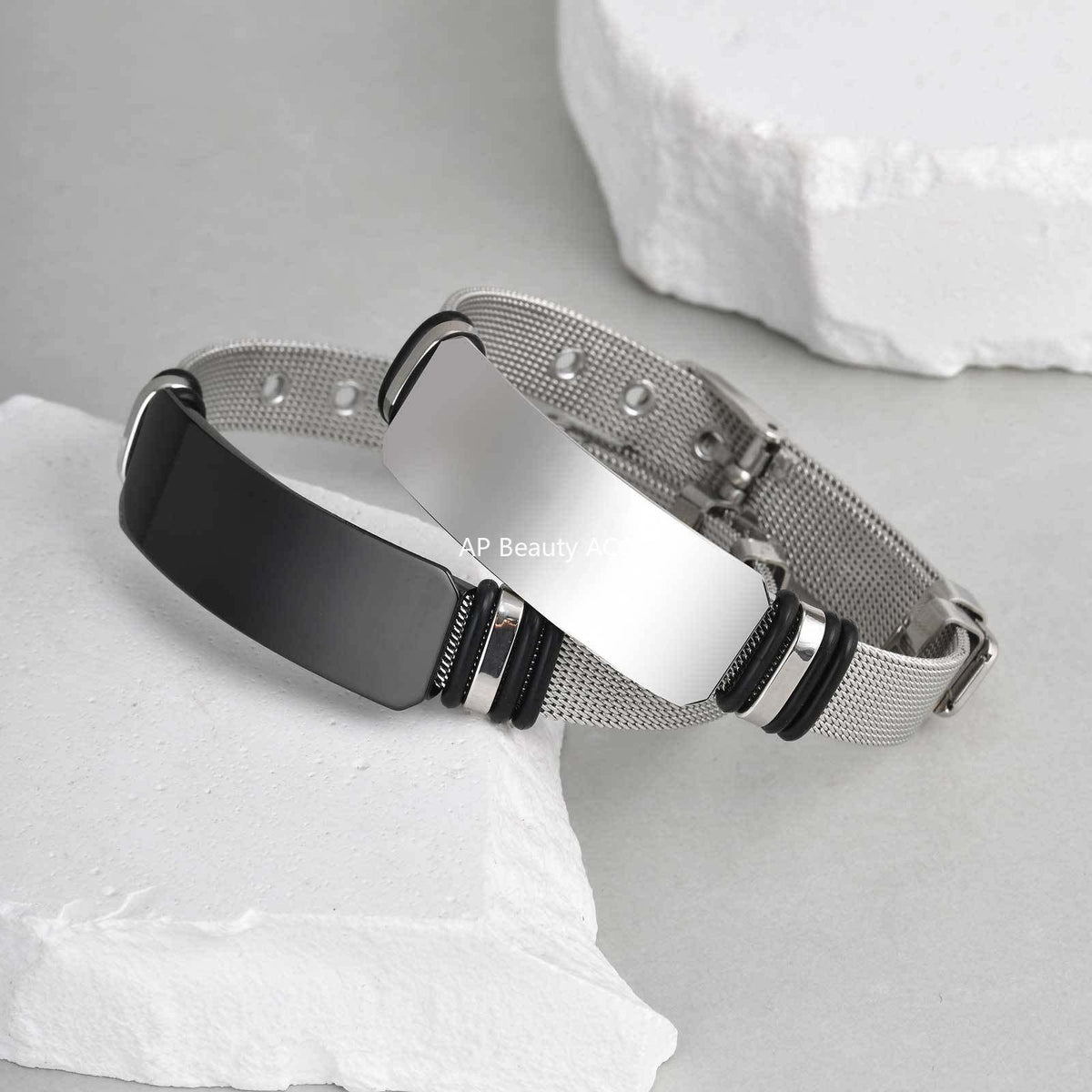 G관 - 무광 플레이트 스테인리스 스틸 시계 팔찌 [BR-2794] 25.12-2