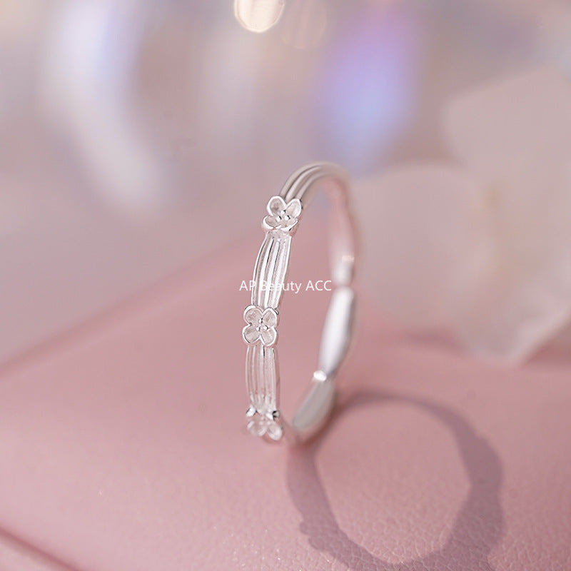 B관 - 925 실버 플라워 오픈형 반지 [YC4122R_1] 25.10-2