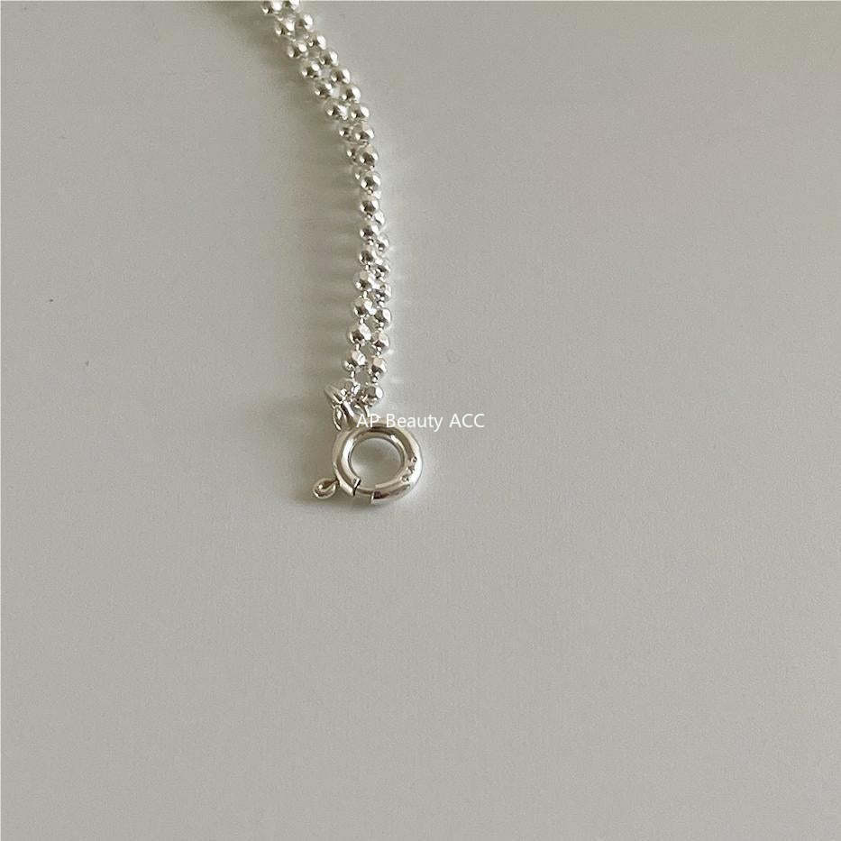 F관 - 925 실버 원형 비즈 디자인 팔찌 [A332] 25.09-4