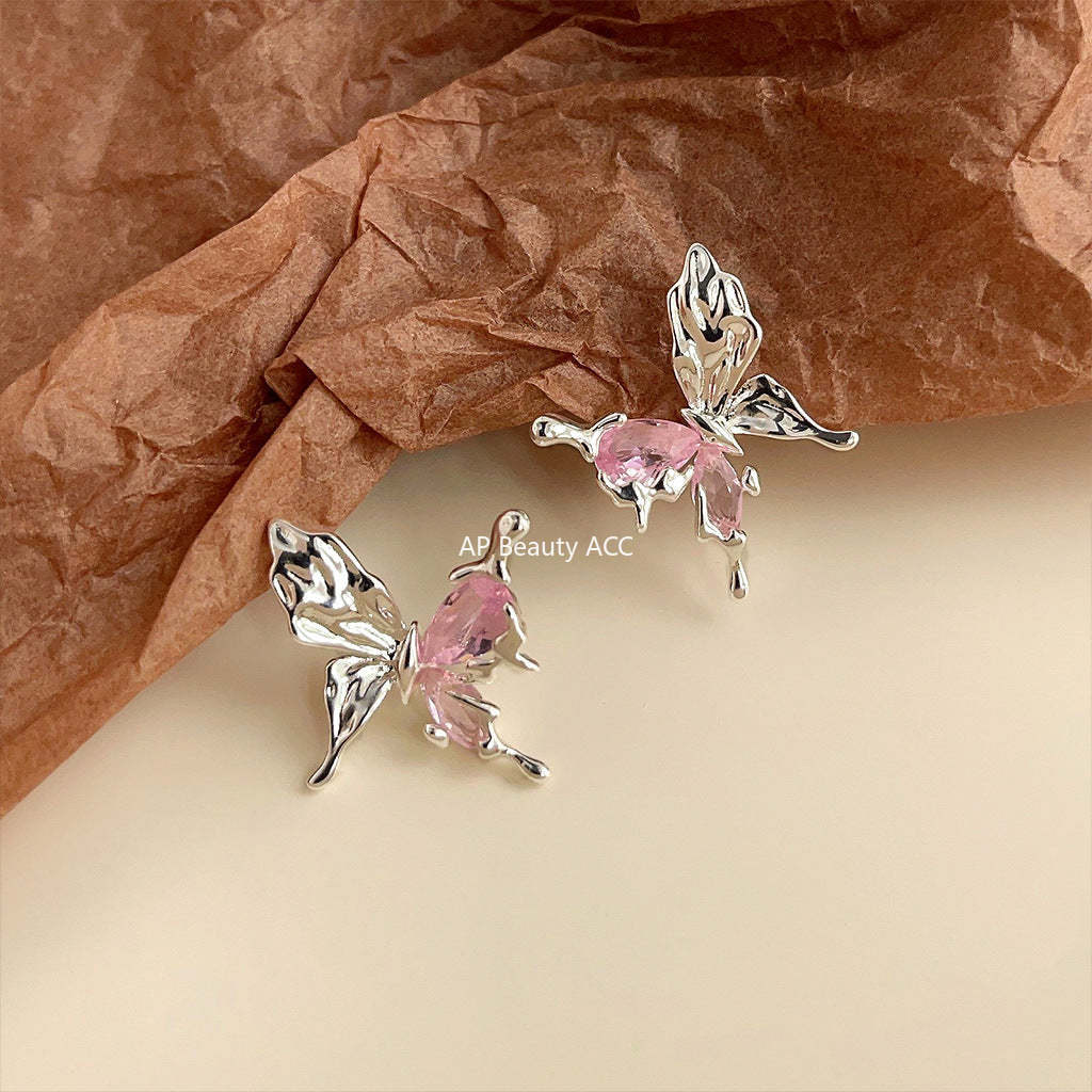 C관 - 인스타그램 스타일 액체 큐빅 나비 귀걸이 [3984] 24.05-1