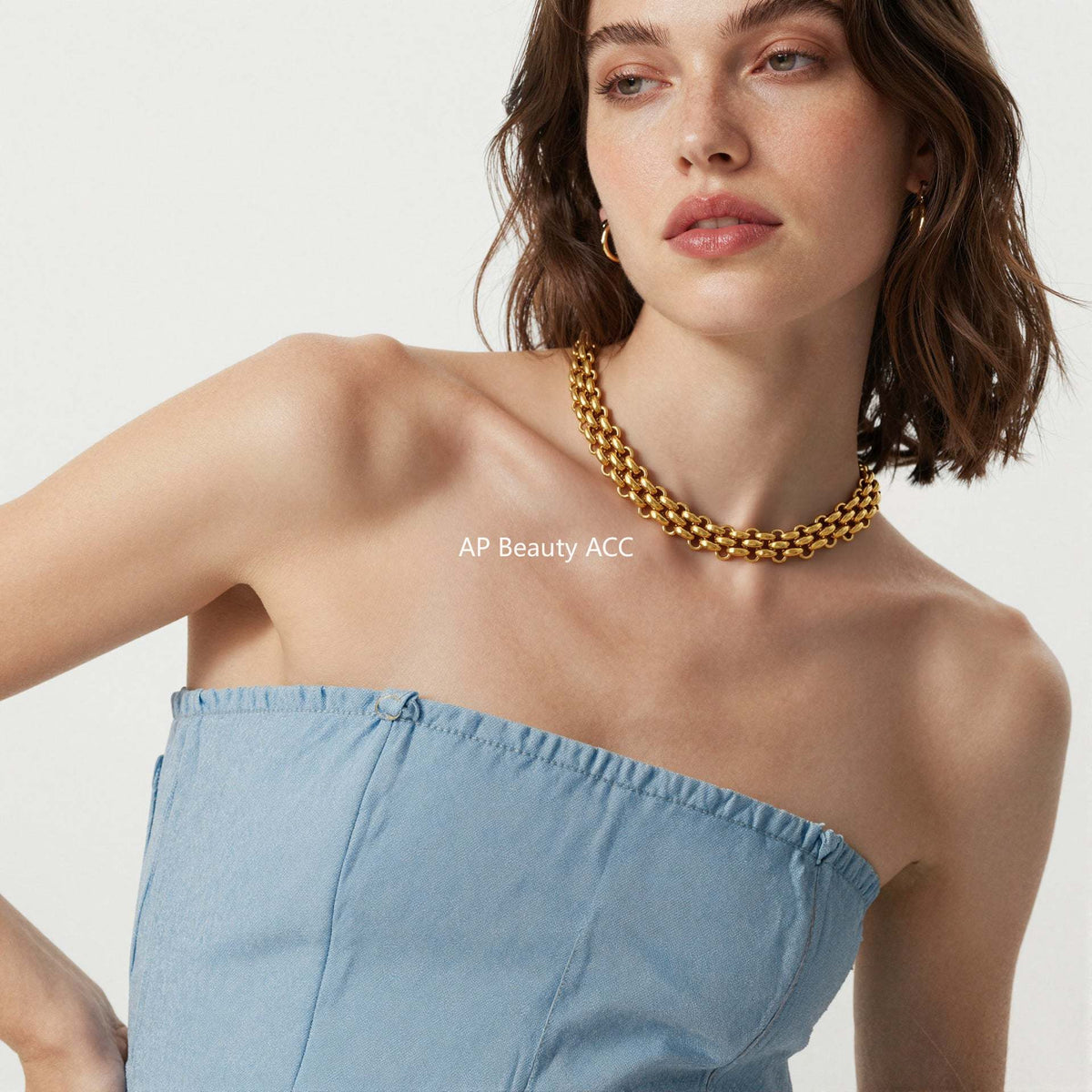 D관 - OT 고리 볼드 체인 18K 도금 스테인리스 스틸 목걸이 팔찌 [P1441] 25.12-2