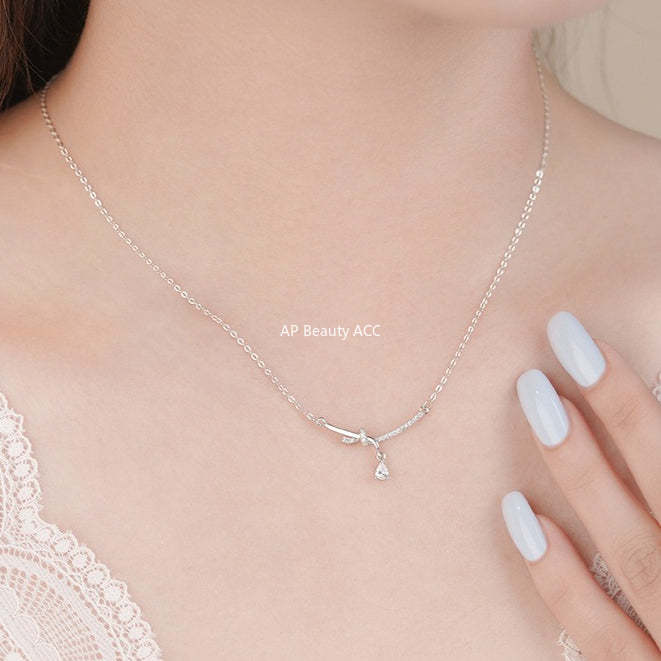 B관 - 999 실버 큐빅 매듭 펜던트 목걸이 [YC2498N_1] 25.09-4