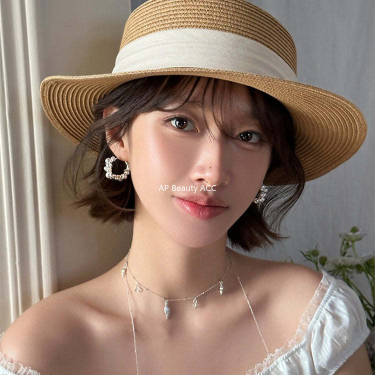 A관 - 진주 C형 디자인 스터드 귀걸이 [EH-4142] 25.12-2