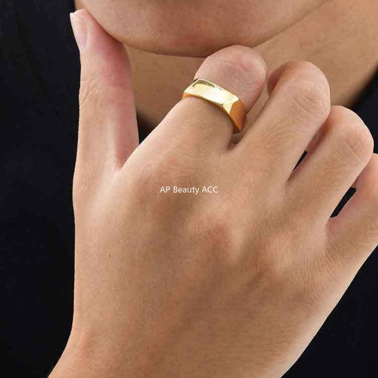 G관 - 스테인리스 스틸 오각형 반지 [RC-915] 25.10-5