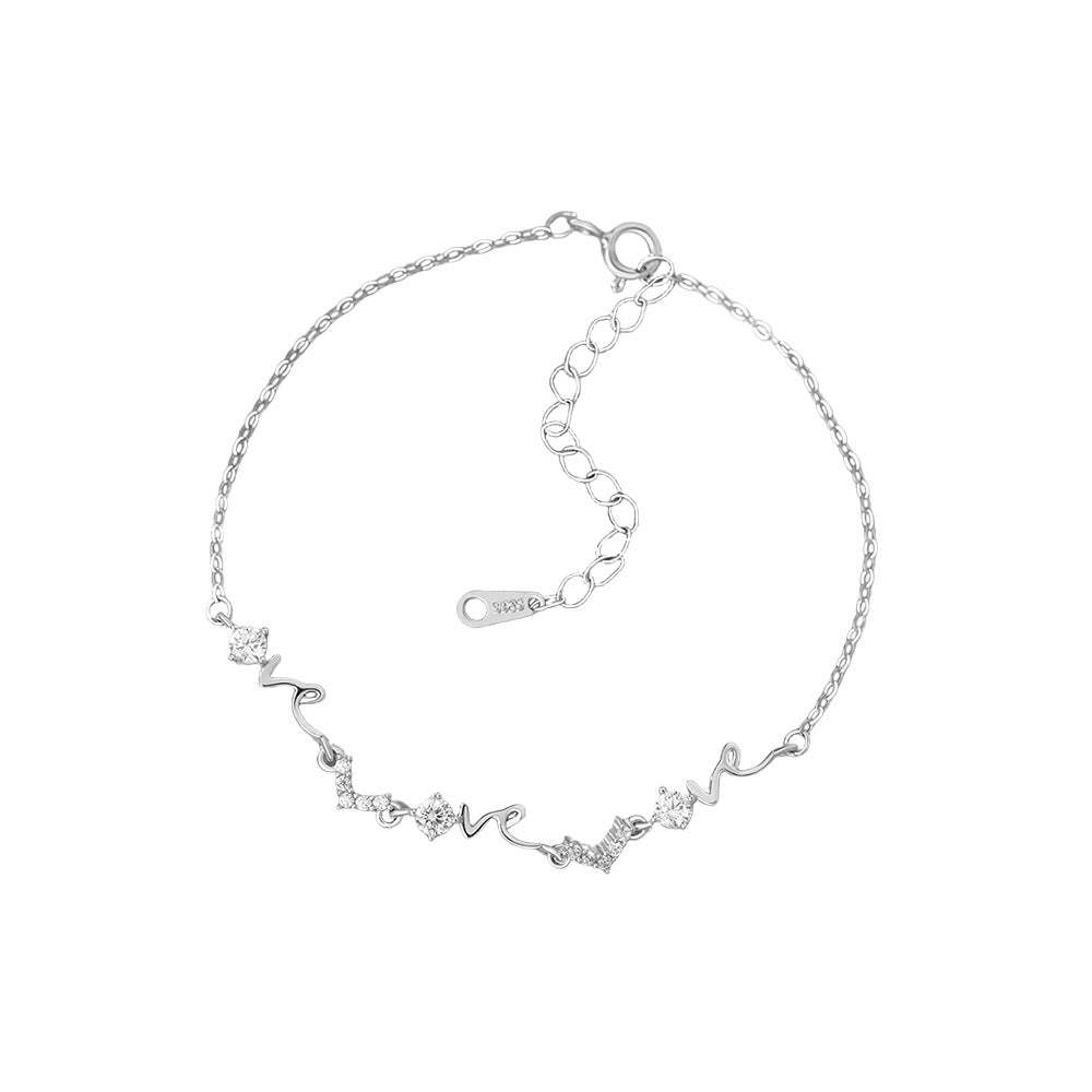 B관 - 925 실버 LOVE 이니셜 큐빅 목걸이 [YC4137SL_1] 25.12-3