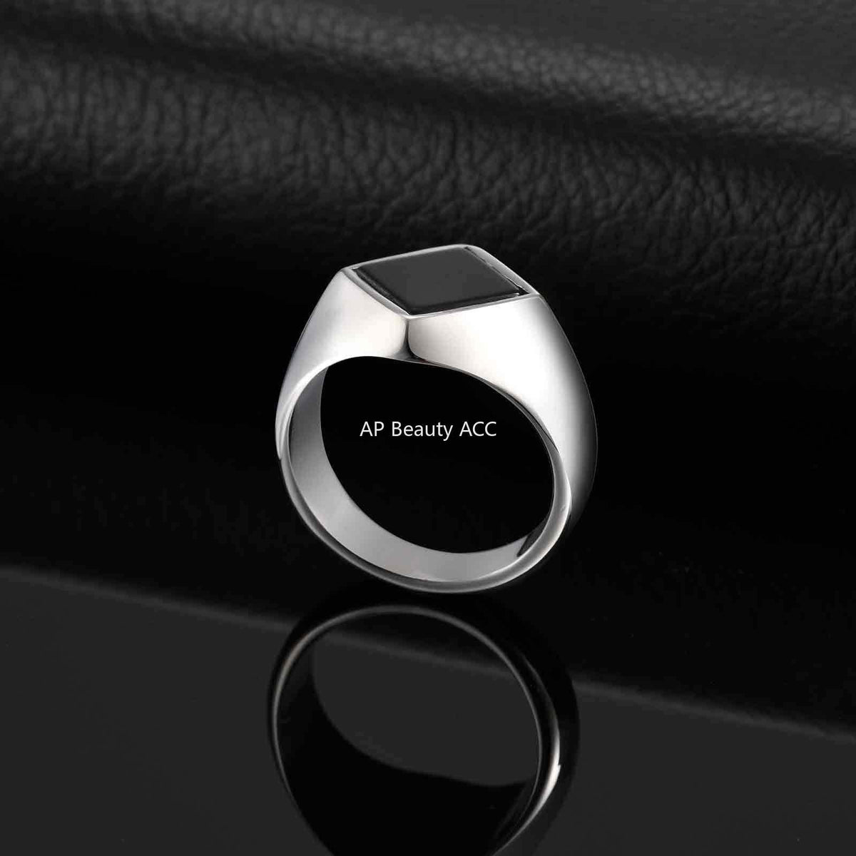 G관 - 스테인리스 스틸 다이아 터키석 흑마노 컬러 반지 [RC-967] 25.10-5