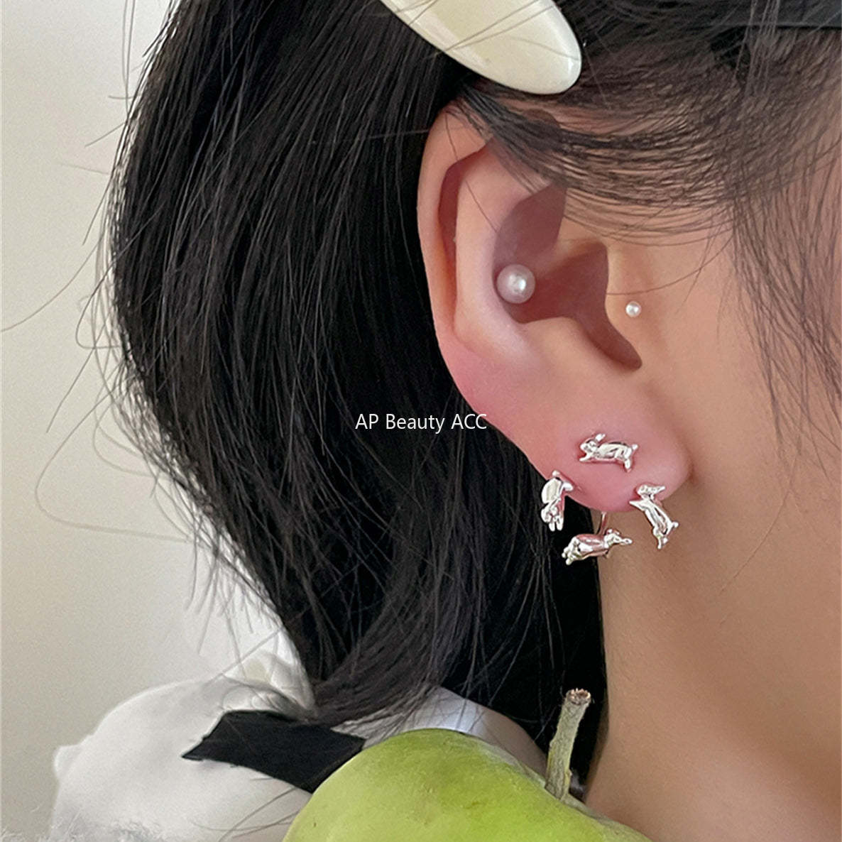 A관 - 925 은침 회전하는 토끼 모양 귀걸이 [EH-4083] 25.08-4