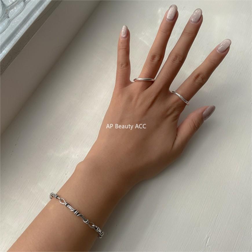 F관 - 925 실버 트위스트 오픈형 반지 [J1915] 25.10-5