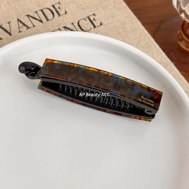 E관 - 아세테이트 스트라이프 트위스트 집게핀 [27640] 25.11-1