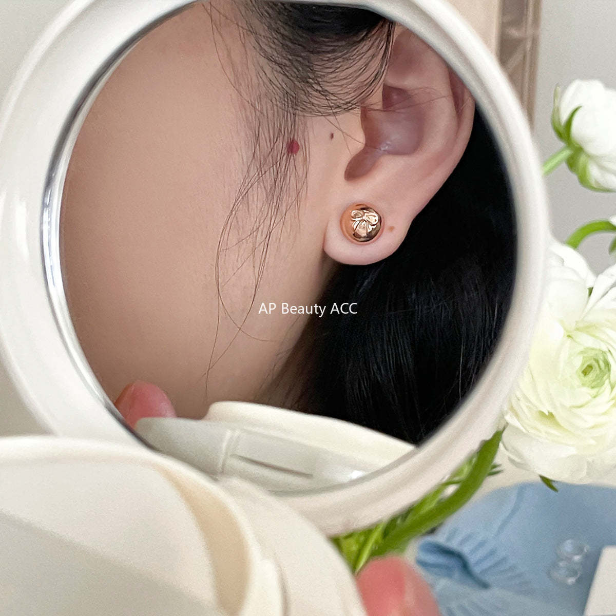 A관 - 925 은침 리본 볼 귀걸이 [EH-3507] 25.05-3