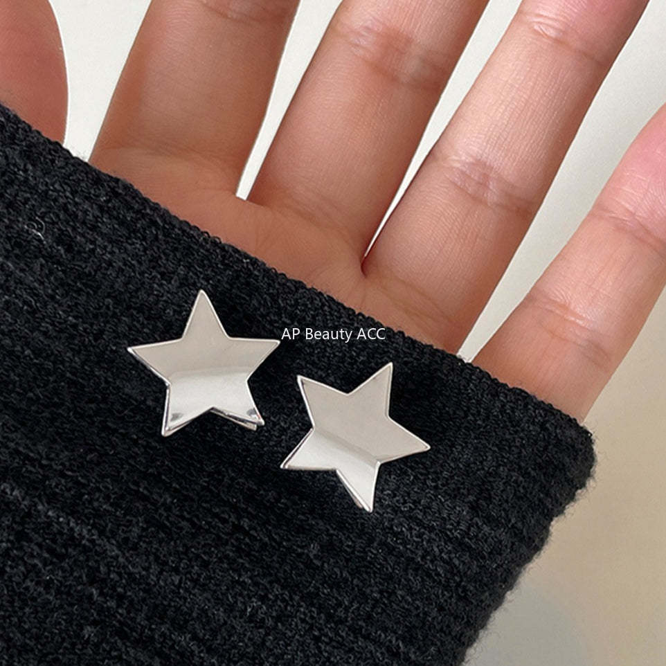 A관 - 실버 입체 별 모양 925 은침 귀걸이 [EH-2399] 25.12-3