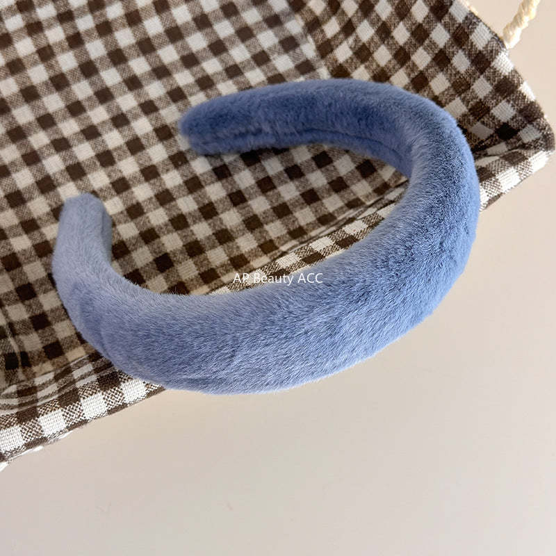 E관 - 퍼 소재 파스텔 볼륨 와이드 머리띠 [19179] 25.11-3