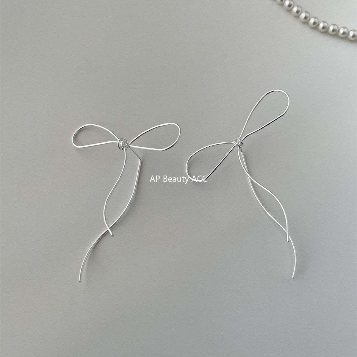 A관 - 리본 디자인 925 은침 귀걸이 [EH-3590] 25.04-4