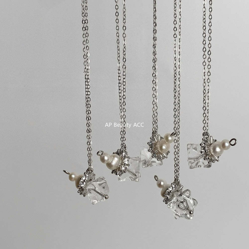 A관 - 백수정 담수진주 펜던트 925 실버 목걸이 [1497] 25.11-3