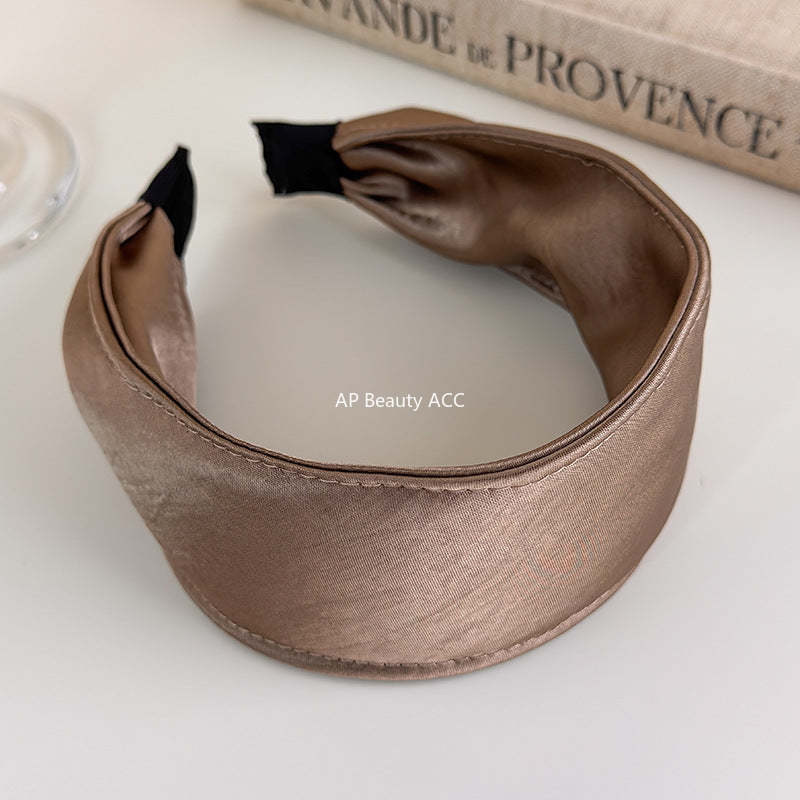 E관 - 새틴 패브릭 와이드 머리띠 [27515] 25.09-4