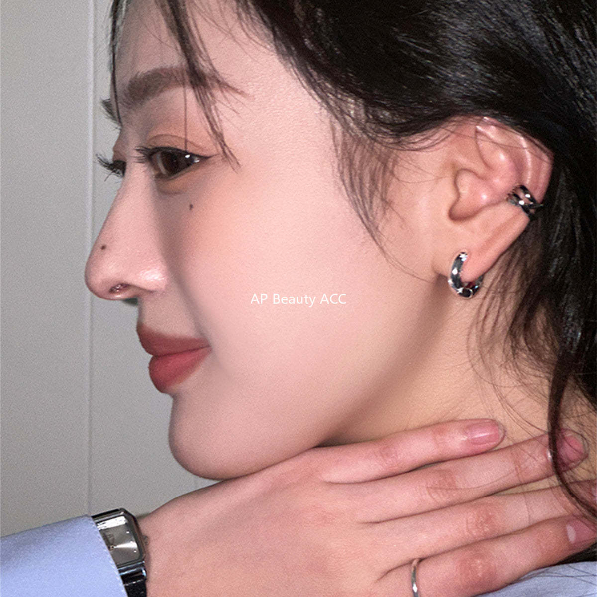 A관 - 925 은침 큐빅 별 개성 귀걸이 [EH-3616] 25.05-5