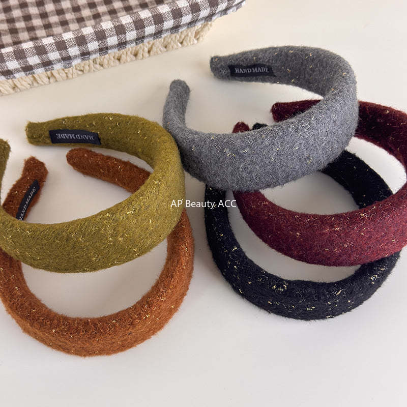 E관 - 모직 니트 금사 와이드 머리띠 [27725] 25.11-4