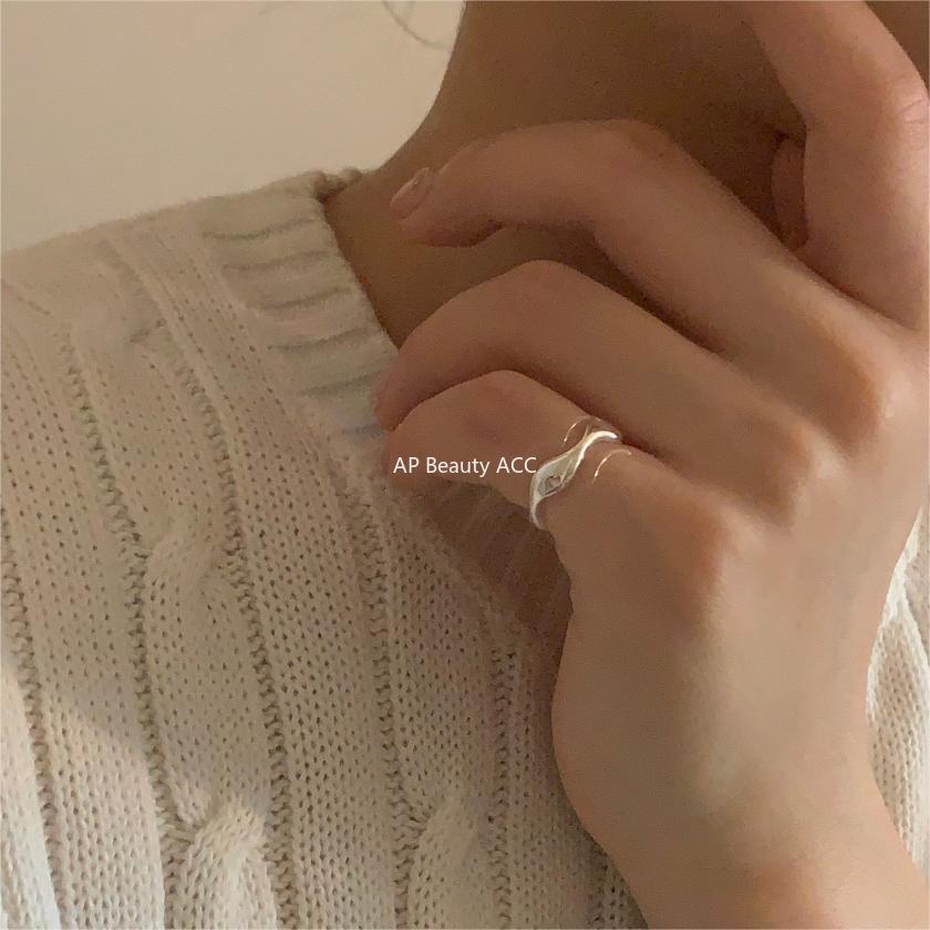 F관 - 925 실버 곡선 디자인 오픈형 반지 [J2021] 24.06-2