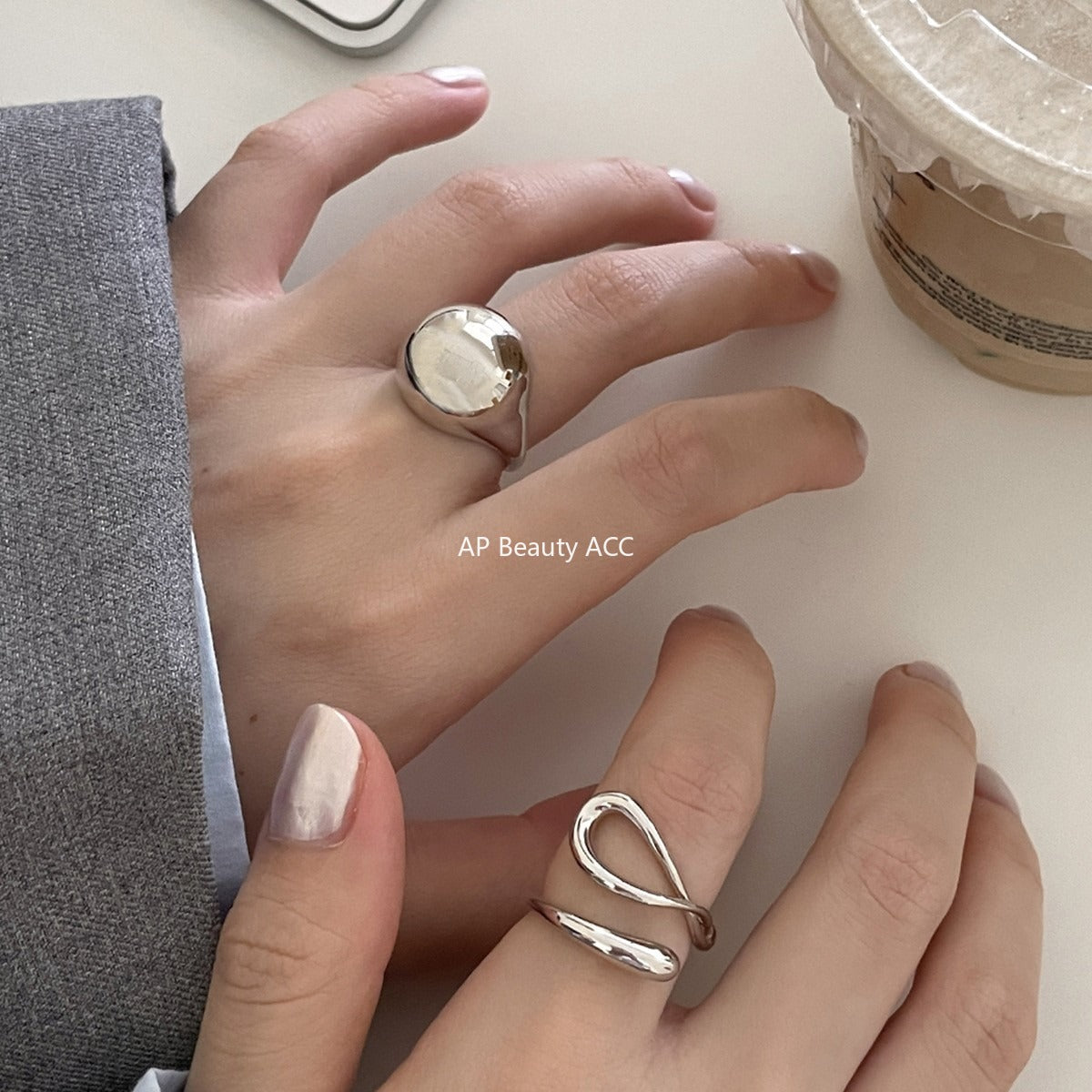 A관 - 매끈한 볼드 디자인 오픈형 반지 [JZ-0721] 25.11-1