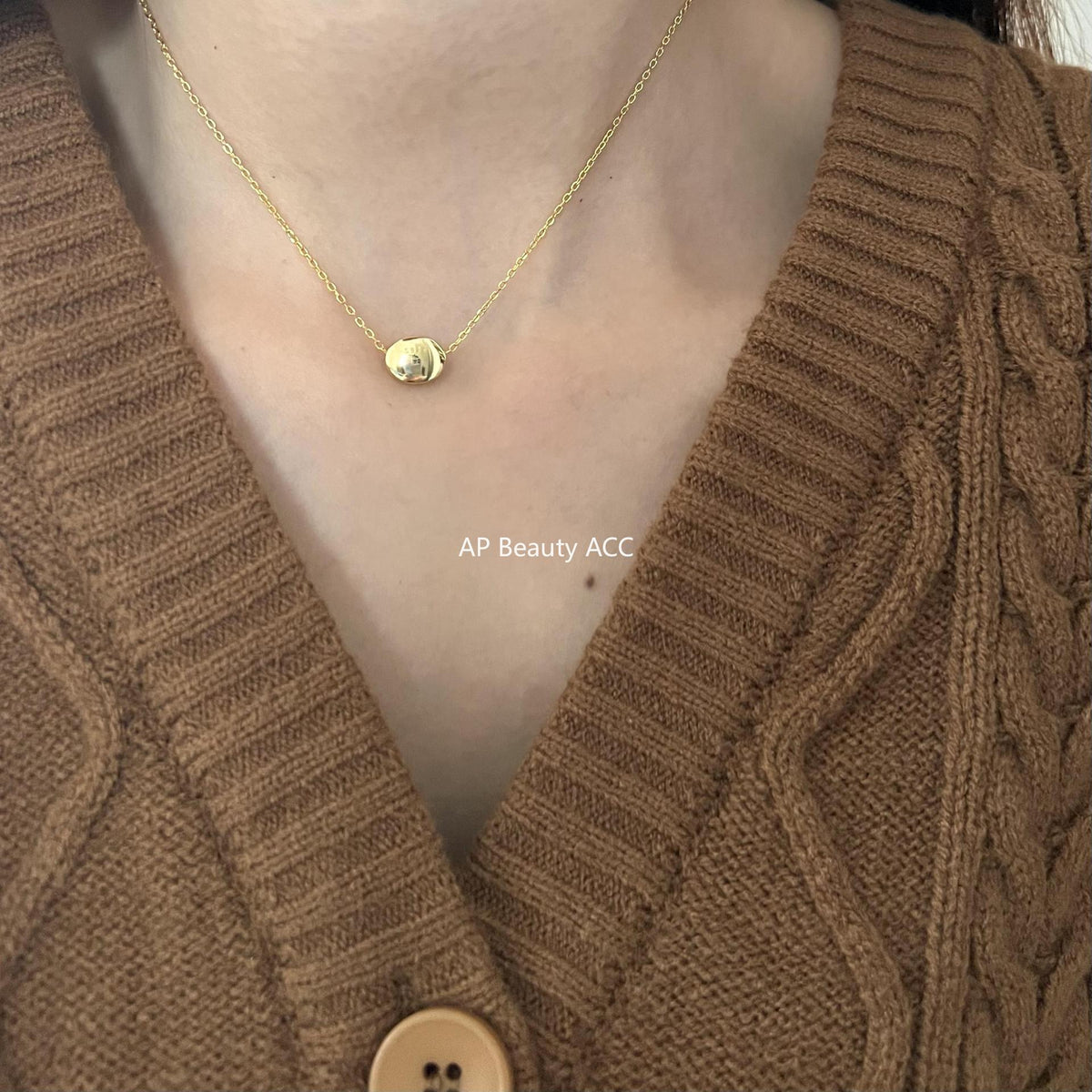 F관 - 925 실버 원형 볼 펜던트 체인 목걸이 [B1002] 25.12-1